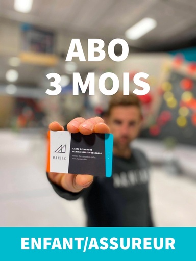 Abonnement 3 mois enfant -12 ans/assureur